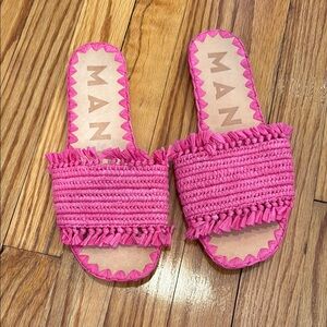 Manebi Hot Pink Slides
